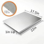 STELE 22 — Large Solid 304 Stainless Cutting Board