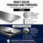 STELE 18 — Everyday Solid 304 Stainless Cutting Board